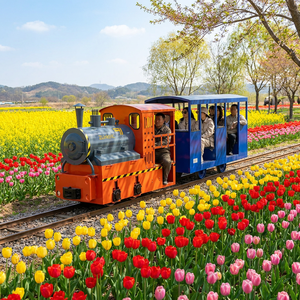 Train électrique touristique sur rail étroit de style industriel rétro, personnalisable de 1,5 à 8 tonnes, avec wagons ouverts/fermés, pour parcs miniers et sites touristiques - Product Image 6