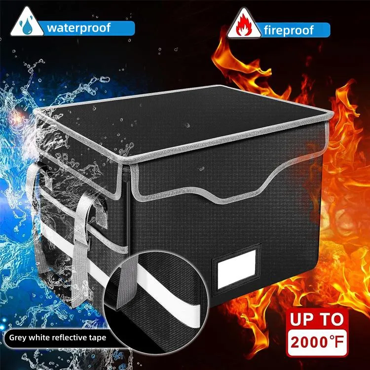 Fire and waterproof document storage box office document and information storage box