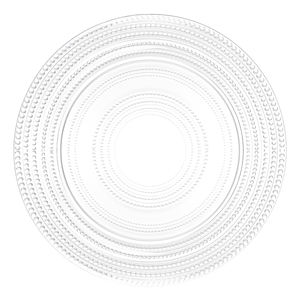 Services de table transparents, ensemble d'assiettes en verre avec motif de points - Product Image 1