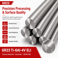 Barre en alliage de titane de qualité médicale GR23 Ti-6Al-4V ELI, conforme à la norme ASTM F136, biocompatible, pour la fabrication d'implants chirurgicaux