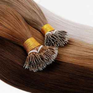 Extensions de cheveux humains Remy à pointes nano, qualité supérieure, texture douce naturelle, alignées sur la cuticule, vente en gros d'usine, origine européenne - Product Image 2