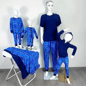 Tùy Chỉnh Mềm Tre Bé Đồ Ngủ 2 Mảnh Bodysuit Dài Tay Áo Onesies Hoodies Áo Nỉ T-Shirt Unisex Gia Đình Phù Hợp Với Trang Phục