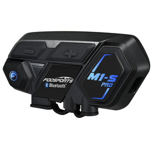 Fodsports M1-S PRO 10 Rider, Headset interkom sepeda motor bluetooth tahan air 2km - Product Image 1