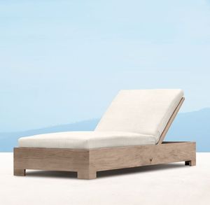 Muebles de Exterior, Cama de Día, Cojines Impermeables, Sillas de <span class=keywords><strong>Piscina</strong></span>, Tumbona, Madera de Teca - Product Image 1