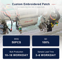 Patchs brodés thermocollants sur mesure pour vêtements, logo personnalisé, patch brodé personnalisé avec fermeture auto-agrippante