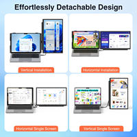 Écran portable double IPS 15,6 pouces pour ordinateur portable, extension d'écran, moniteur USB-C, deuxième écran FHD 1080P, Plug & Play, compatible 13-17,3 pouces