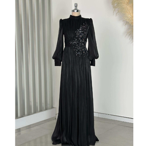 ชุดราตรีคล้องคอแบบหรูหราวัสดุพรีเมียมสำหรับผู้หญิงลุคงานค็อกเทลและงานปาร์ตี้ที่ดูซับซ้อน - Product Image 5