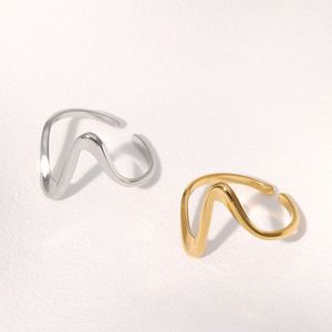 Vente directe d'usine, design chic et simple, anneaux ajustables en acier inoxydable pour femmes - Product Image 3