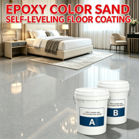 Peinture de sol en résine époxy auto-nivelante, effet marbre brillant, haute dureté, carrelage liquide remplaçant le carrelage céramique, facile à appliquer