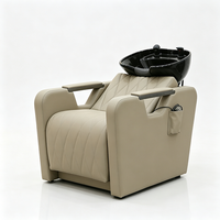 Ensemble de mobilier haut de gamme pour salon de beauté : Lit de massage, fauteuil de barbier et fauteuil de lavage, comptoir de réception moderne, pack salon rose
