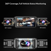 Caméra embarquée DVR 5 objectifs 5 canaux 1080P WiFi grand angle 140 degrés vision nocturne enregistrement avant, latéral et arrière en boucle