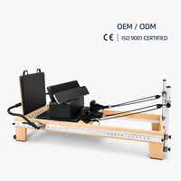 Équipement de Pilates Reformer portable, réglable et durable en bois d'érable blanc de haute qualité pour la santé