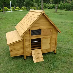 Gallinero de madera con caja nido, casa de madera sólida china de abeto