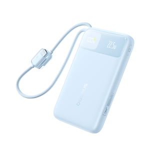 แบตสำรอง <span class=keywords><strong>Baseus</strong></span> EnerFill FC11 พร้อมหน้าจอดิจิตอลและสาย<span class=keywords><strong>ชาร์จ</strong></span>ในตัวคู่ ความจุ 10000mAh 20000mAh กำลังไฟ 22.5W สีดำ ขาว น้ำเงิน ชมพู - Product Image 3