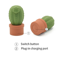Wosilicone Modischer Brustwarzen-Massage-Vibrator in Topfpflanzen-Form Mini-Vibrator Massagegerät für Weiblichen Orgasmus