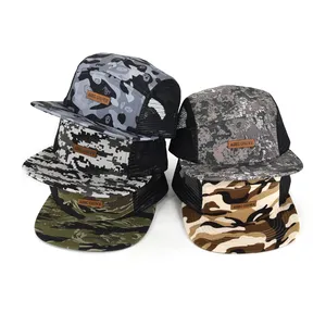 Custom Adjustable Gorras Plain Camo Running Hats High Quality Camp Caps 5 Panel Hat