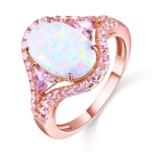 Bague en opale rose et violette, bague serpent en opale, bague vintage Roxi - Product Image 6