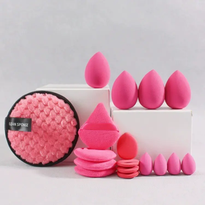 17-Piece vẻ đẹp phụ kiện Kit Sponge Foundation thiết lập trang điểm Puffs giá bán buôn cosmetiquera khuôn mặt vẻ đẹp bọt biển - Product Image 1