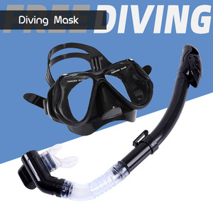 Masque de plongée pour adultes, ensemble de plongée complet avec tuba sec, verre trempé, équipement de plongée en silicone, sports nautiques - Product Image 5