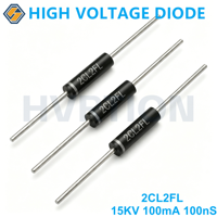 Diode haute tension 2CL2FL 15KV 100mA 100nS, diode HV à récupération rapide, diode redresseuse haute tension, boîtier 4.2 *15 pour applications médicales à rayons X