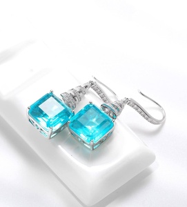 Colgante de Plata 925 con Paraiba Brillante, Lujoso, Ecológico, Moderno, Único, para Fiestas, Uso Diario, Regalo Sorpresa de Cumpleaños para Chicas - Product Image 2