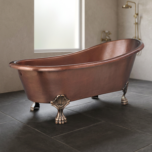 Bañera de Cobre Independiente de Lujo Modelo Chaman India 23500 con Drenaje Izquierdo y Reposabrazos para Baño Relajante, Duradera y Elegante - Product Image 3
