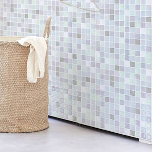 Instale Adhesivos 3D con Diseño de Azulejos - Papel Tapiz Removible Impermeable para Ducha, Baño, Pared de Cocina, Material PET - Product Image 1