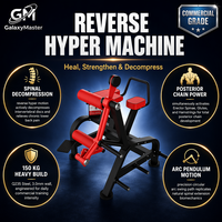 Machine d'hyper-extension dorsale commerciale à charge par disques pour décompression vertébrale, équipement de gym en acier Q235 de 3,0 mm GM-P045
