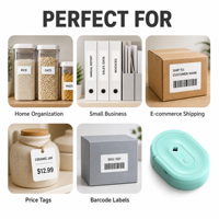 Mini-imprimante thermique portable sans fil sans encre pour étiquettes, idéale pour la maison, le bureau, la vente en gros et la personnalisation (codes-barres, adresses)