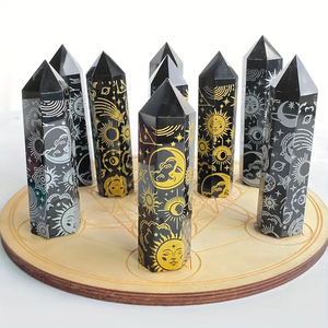 Tinh thể tự nhiên <span class=keywords><strong>Chakra</strong></span> Obsidian tháp lục giác điểm năng lượng đá quý Obsidian điểm cho trang trí nội thất - Product Image 6