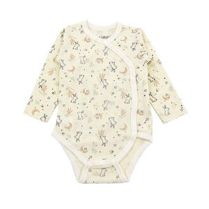 Initial Treasure 100% coton tricoté ODM bébé body nouveau-nés 0 ~ 2 ans bouton latéral barboteuse printemps automne commerce extérieur - Product Image 4