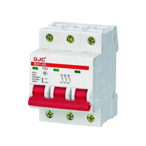 QJC Hot Sale 4ka Electrical 3 Pole MCB 32A AC Mini Circuit Breaker