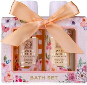 Label privé <span class=keywords><strong>coffret</strong></span> cadeau de <span class=keywords><strong>bain</strong></span> taille mini parfait cadeau de soins de la peau avec gel <span class=keywords><strong>douche</strong></span> lotion pour le corps avec quatre options parfumées - Product Image 3