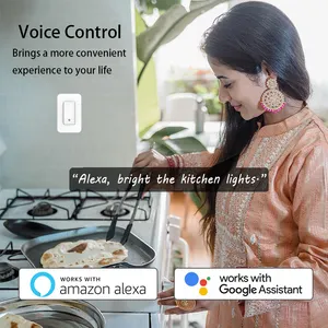100V-120V, вилка стандарта США Amazon Alexa Google Home Wi-Fi розетка Smart Электрический настенный выключатель света
