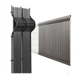 Kit de clôture de jardin anti-UV, kit d'<span class=keywords><strong>occultation</strong></span> rigide, lamelle rigide occultante - gris vert pour clôture de jardin vertical décorative - Product Image 1