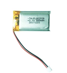 500mAh 802036 <span class=keywords><strong>3</strong></span>,7 V hard case drone enrich power lithium polymer battery cells - Product Image 1