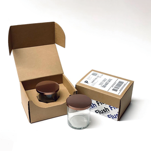 Recycled Custom Print Logo <strong>Double</strong> <strong>Wall</strong> Corrugated Paper Shipping Candle Gift <strong>Box</strong> for Candles - Product Image 1