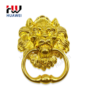 Tiradores de Puerta Decorativos con Forma de León Dorado de HUAWEI, Tiradores de Puerta con Cabeza de Animal - Product Image 3