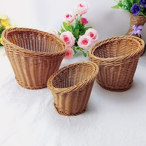 Wicker <b>Basket</b> Oval Shape Kitchen Storage Neatening Tray For Bread Dessert Pastry Tea Break Use - Product Image 1