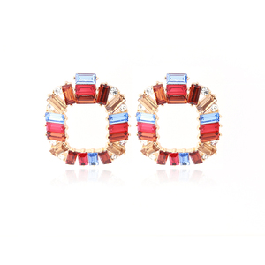 V & R 2020 nuevo pendiente joyería Pave flor Stud <span class=keywords><strong>cristal</strong></span> aleación de diamantes de chapado en oro gota pendiente para mujer - Product Image 6