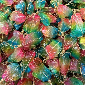 Kalung Liontin Batu Kasar Alami Tidak Teratur, Kalung Liontin Amethyst, Kalung Bungkus Kawat Berlapis Emas Buatan Tangan - Product Image 5