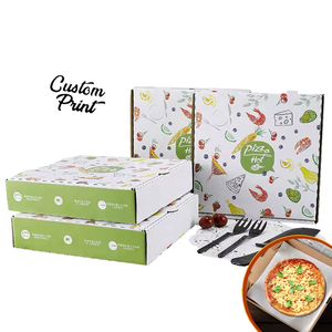 Custom Paper Boxes Pizza Wholesale Recyclable Pizza Hut Paperboard Paper Box Packaging Pizza With Your Own Logo