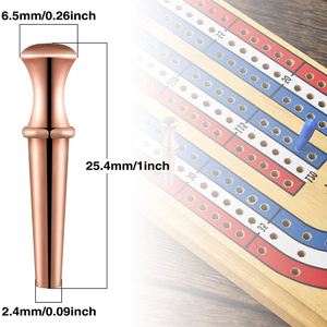 Premium Metal Cribbage Board Pegs 25.4mm 4 Colors Replacement <b>Pins</b> for 1/8" Holes Custom Tapered Cribbage Board Game Pegs - Product Image 2