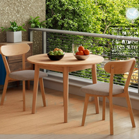 Ensemble table à manger et chaises en bois massif simple et moderne Table basse et table de réunion en bois naturel pour petit appartement