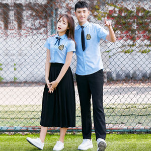 School Uniforms College Style Summer Korean Design Tops And Skirts For Middle High School Students Graduation Photo Outfits - Product Image 5