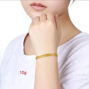 Xinfly Classic 24K Gold Miami Hand Cuban Link Chain Bracelet <b>for</b> <b>Men</b> Women Dainty Heavy <b>for</b> Wedding Party Gift Christian Symbol - Product Image 1