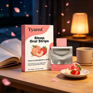 Tiras Orales Disolubles Botánicas con Extractos Herbales Sabor Durazno y Fresa para Alivio de la Acidez, 30 Tiras, Diseño de Frutas Rosadas de Dibujos Animados - Product Image 3