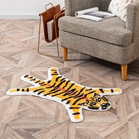Tapis de chevet imprimé léopard 3D, résistant à la saleté, facile d'entretien, lavable à la main, pour chambre à coucher et usage domestique