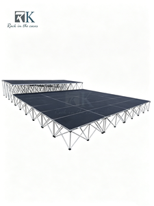 High Quality Ply Wood Panel Aluminum <b>Stage</b> <b>Platform</b> With White Skirt Foldable Outdoor Concert Use - Product Image 1