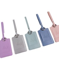 Étiquettes de bagage en cuir PU gaufré multicolores imperméables Trustloops en promotion – Pendentif anti-perte pour carte d'embarquement de haute qualité